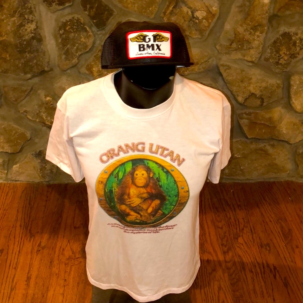 Vintage Orangutan Haiku T-shirt. M/L - Picture 3 of 8